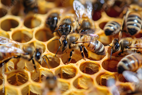 Bienen und Bienenwaben: Natürliche Schönheit der Imkerei und Bestäubung