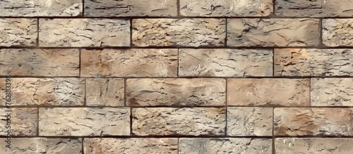 Light brown brick texture for interior wallpaper or covering.