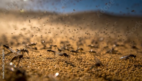 Exodus: The Plague of Mosquitoes (Gnats) - God's Third Plague on Egypt. Bible.  photo