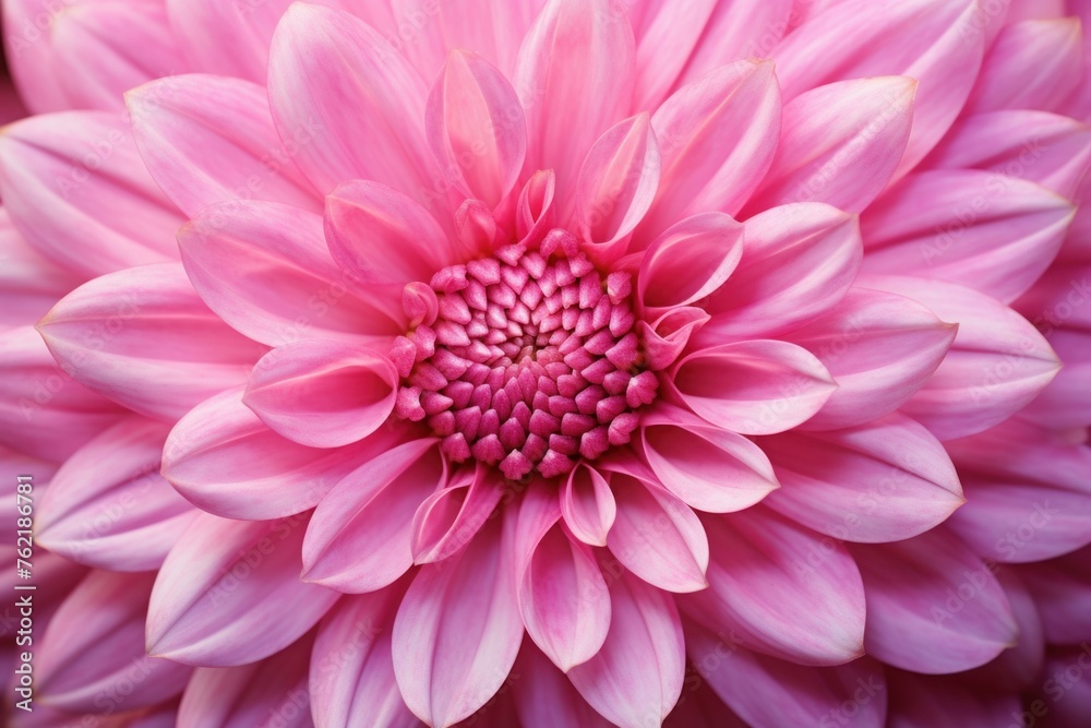 Fragrant Pink flower closeup. Macro plant fresh bright flora dahlia. Generate Ai