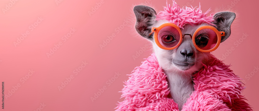 A mysterious pink furry animal with an obscured face holding a solid pink box, against a pink background A mysterious pink furry animal with an obscured face holding a solid pink box, against a pink background