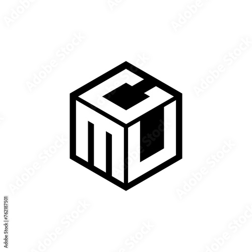 MUC letter logo design in illustration. Vector logo, calligraphy designs for logo, Poster, Invitation, etc.