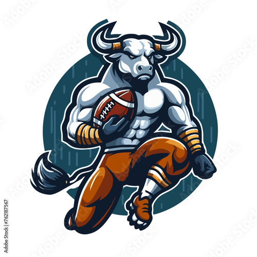 flat vector logo of bull ,  vector logo of bull , logo of bull  © Muhammad