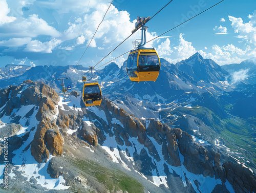 Alpine Transportation Adventure: Cable Cars and Mountain Vistas - Elevated Views in Mountain Aerial Tramways - Embark on an adventure through the mountains with aerial tramways
