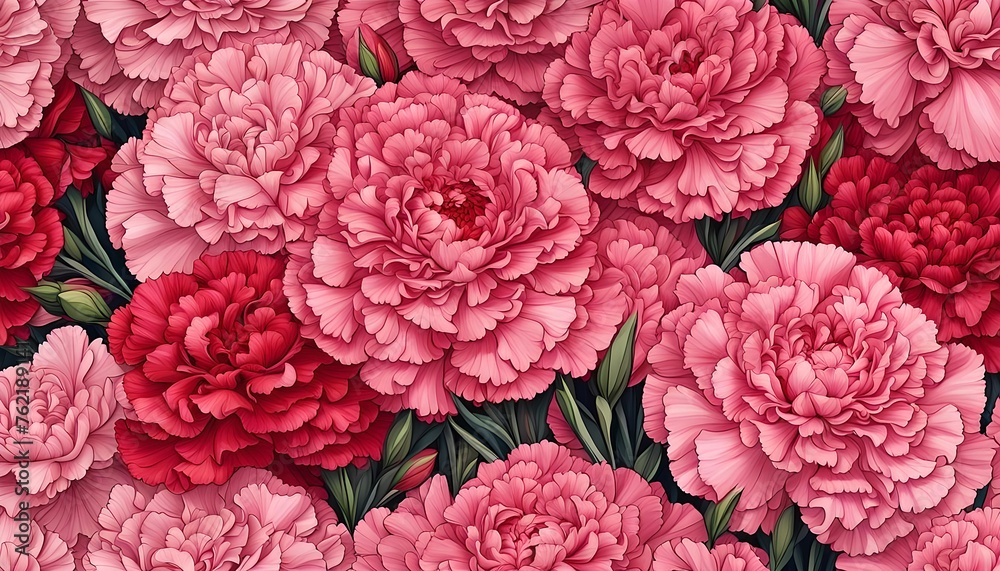 Beautiful Carnations Pattern Background Wallpaper Beautiful Carnations Pattern Background Wallpaper