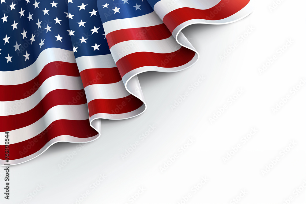 Amerikanische Fahne im edlen Design mit Platzhalter, ai generativ - obrazy, fototapety, plakaty 