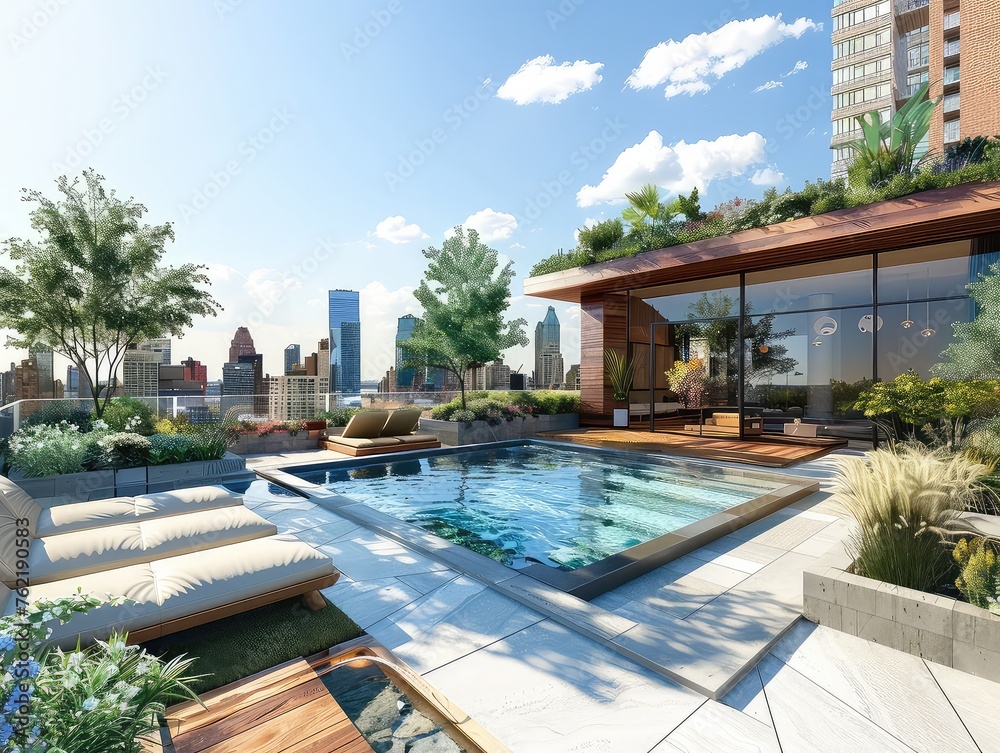 Urban Oasis: City Skyline Views and Environmental Sustainability in Rooftop Gardens - Rooftop Tranquility in Rooftop Gardens - Discover urban green spaces in rooftop gardens, where lush