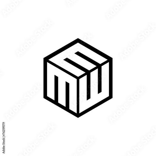 MWM letter logo design in illustration. Vector logo, calligraphy designs for logo, Poster, Invitation, etc. photo