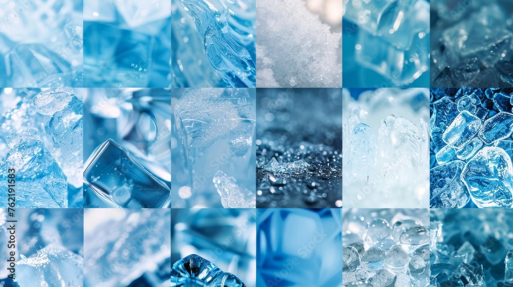 A collection of various ice-themed backgrounds suitable for diverse applications A collection of various ice-themed backgrounds suitable for diverse applications