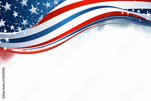 Amerikanische Fahne im edlen Design mit Platzhalter, ai generativ photo