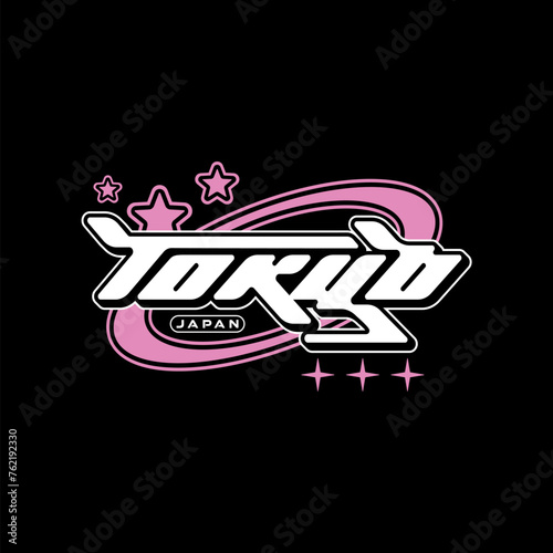 Streetwear tokyo japan y2k colorful quotes slogan typography vector design icon illustration. Clip art, print, poster, banner, fashion, slogan shirt, sticker, flyer