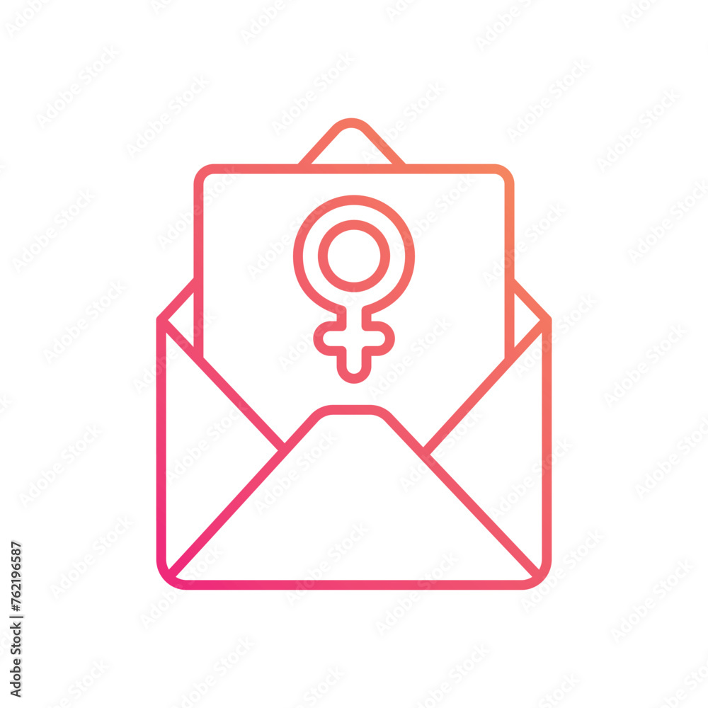 Thin line gradient Mail vetor icon Thin line gradient Mail vetor icon