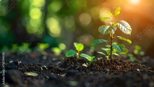 plant growth in the garden