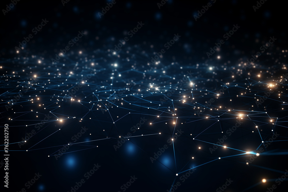 Obraz premium Abstract technology digital line electronic network data innovation concept background.