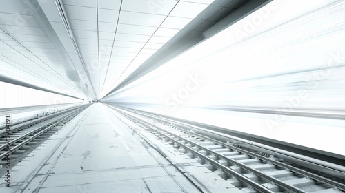 Long Train Track Vanishing in Tunnel