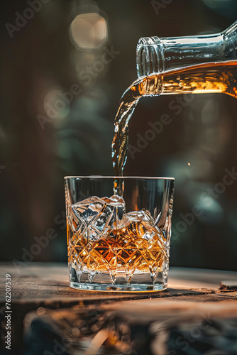 Pouring a glass of whisky