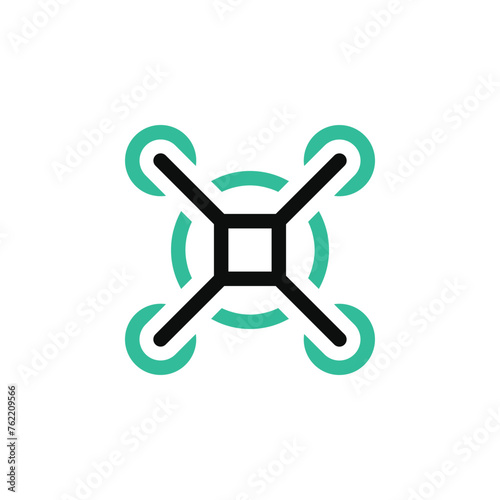 simple modern drone rotor logo
