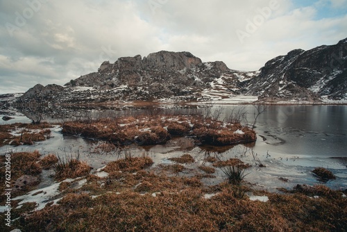 lake and mountains