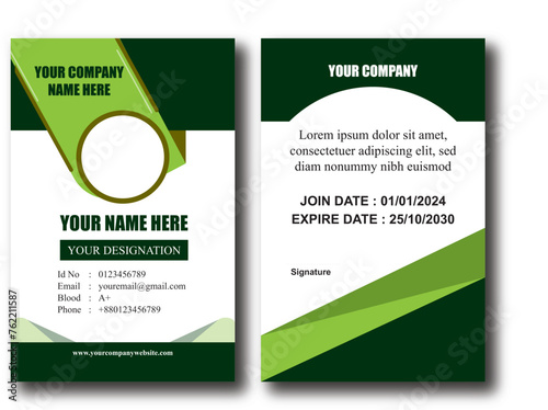 Modern Identity Card template design eps, vector file