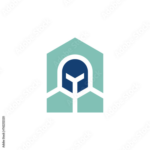 elegant warrior spartan house logo