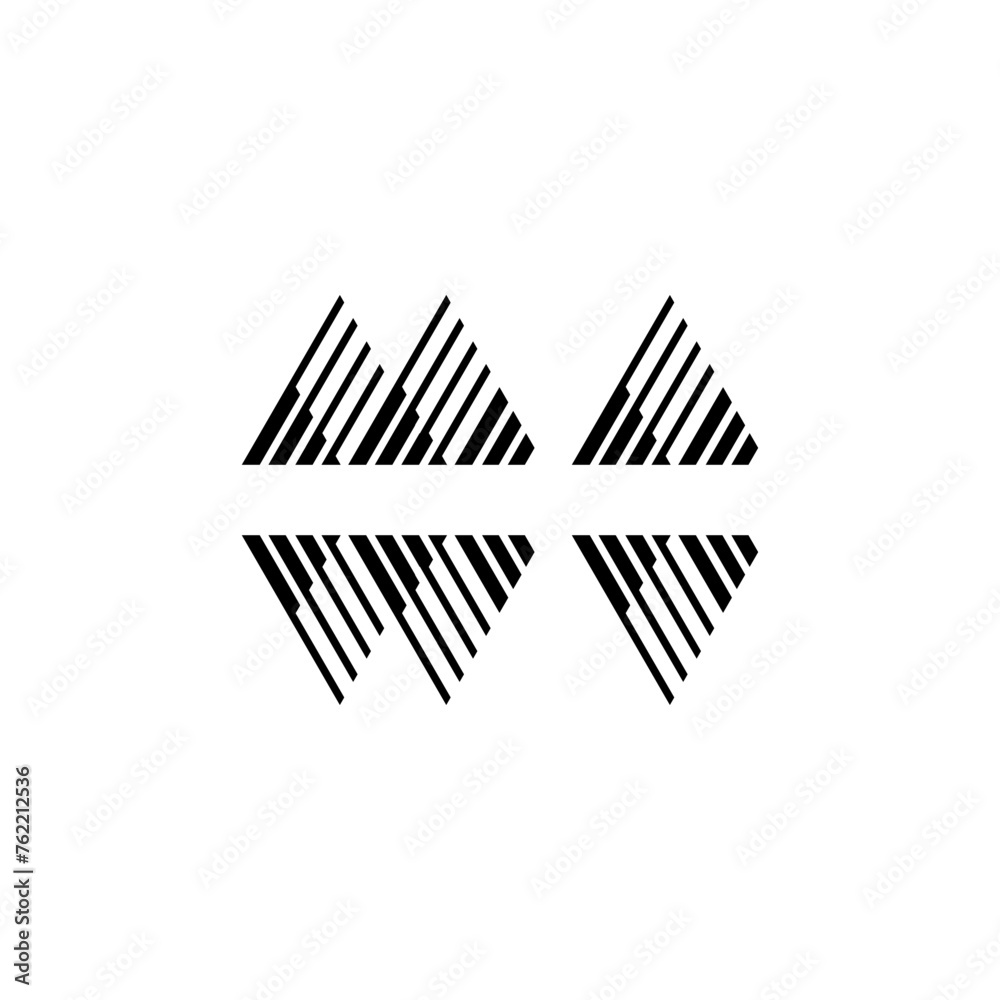 Triangle Logo with lines.Square unusual icon Design .Black Vector stripes .Geometric shape.
Triangle Logo with lines.Square unusual icon Design .Black Vector stripes .Geometric shape.