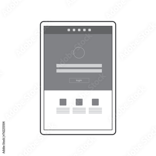 タブレット端末 ログイン画面
