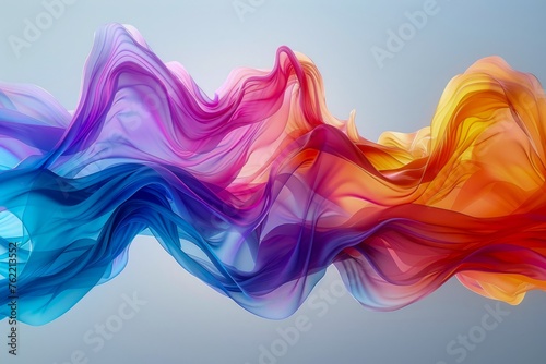 Abstract Colorful Wave Patterns on Gradient Background – Vibrant Artistic Flow