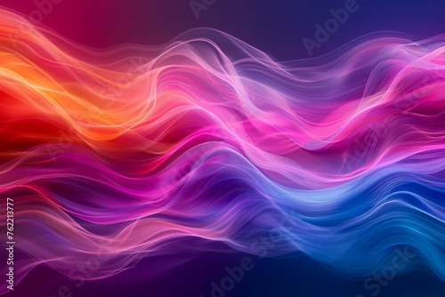 Vibrant Abstract Color Waves Background with Smooth Gradient Blending and Dynamic Flowing Motion for Artistic Wallpapers and Creative Designs