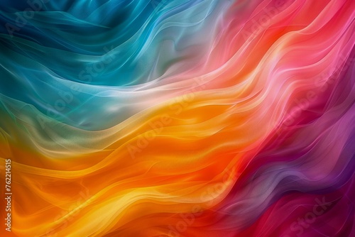 Vibrant Abstract Wave Background with Flowing Color Gradient for Design Use