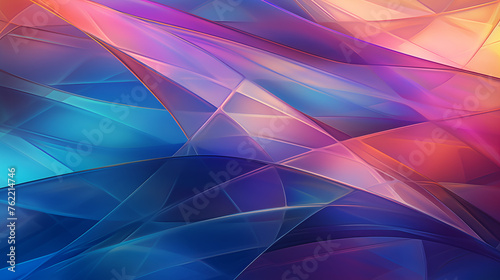 Vivid Blue and Purple Abstract Geometric Wallpaper