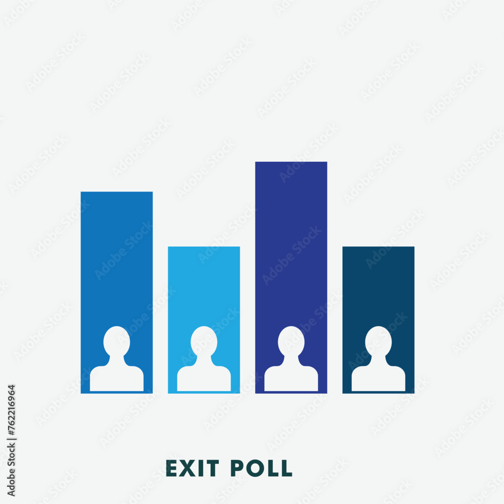 Exit poll icon vector logo design template Exit poll icon vector logo design template