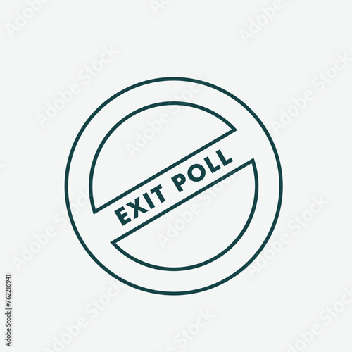 Exit poll icon vector logo design template