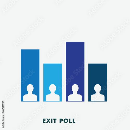 Exit poll icon vector logo design template