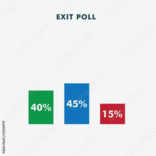 Exit poll icon vector logo design template