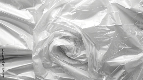 View of a White Plastic Bag Background. Generative AI
