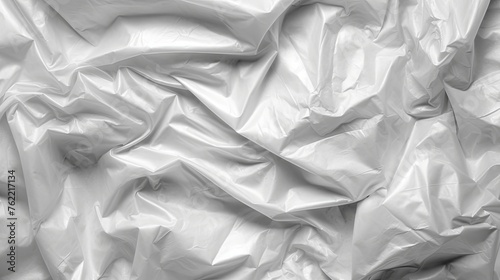 View of a White Plastic Bag Background. Generative AI