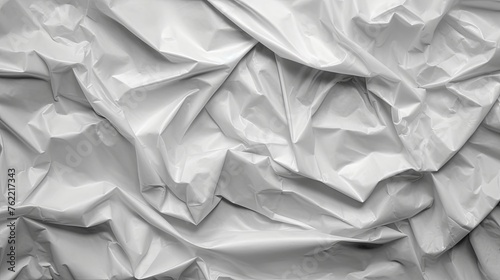 View of a White Plastic Bag Background. Generative AI