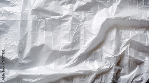 View of a White Plastic Bag Background. Generative AI