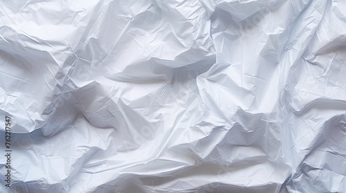 View of a White Plastic Bag Background. Generative AI