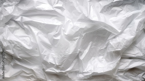 View of a White Plastic Bag Background. Generative AI