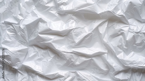 View of a White Plastic Bag Background. Generative AI