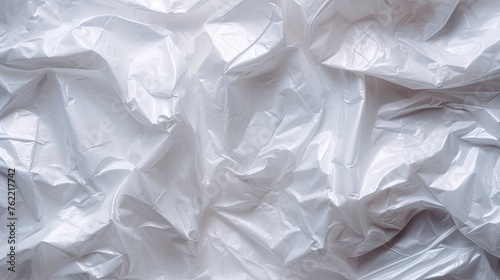 View of a White Plastic Bag Background. Generative AI