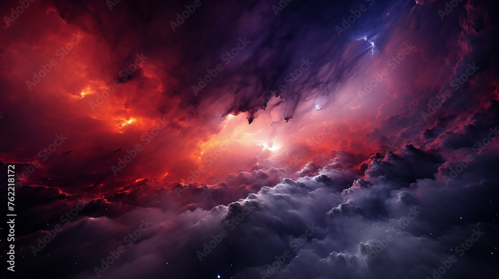 Image of milky way glows , nebula, and interstellar.