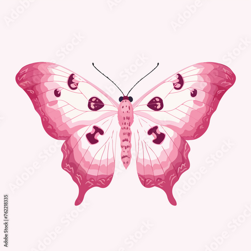 Pink Moth Butterfly Clipart clipart isolated on white