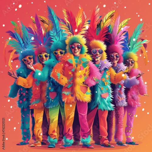 Colorful Costumed Group