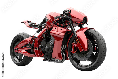 Futuristic motorcycle isolated on transparent background