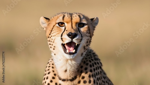 A Cheetah With Its Nostrils Flaring Scenting The