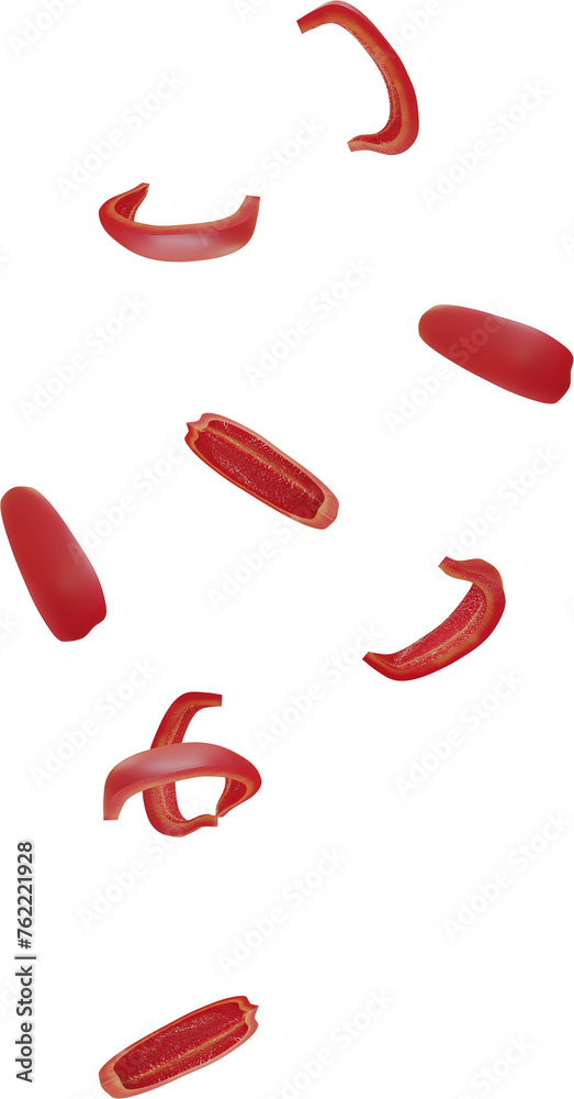 falling red paprika falling red paprika