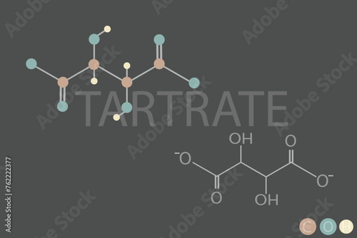 tartrate molecular skeletal chemical formula	