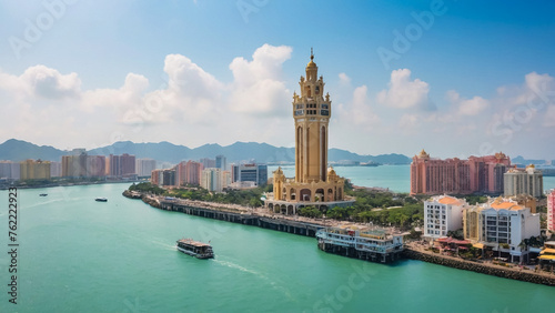 Macao city buildings and cityscape